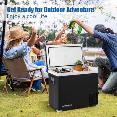  - 53QT Portable Dual Zone 12V Car Refrigerator Compressor Fridge Freezer for Vehicles Camping Travel - Outdoor Style Company