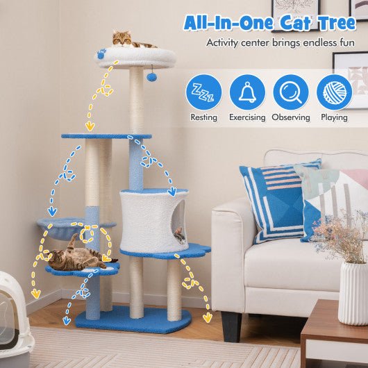  - 54 Inches Tall Modern Cat Tree Tower for Indoor Cats - Outdoor Style Company