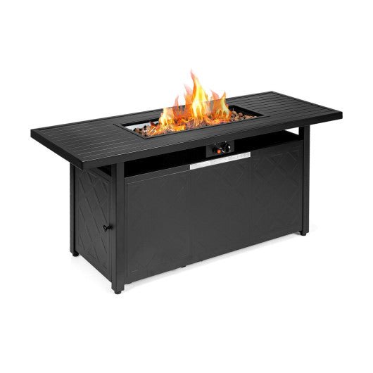  - 57 Inch 50 000 BTU Rectangular Propane Outdoor Fire Pit Table - Outdoor Style Company