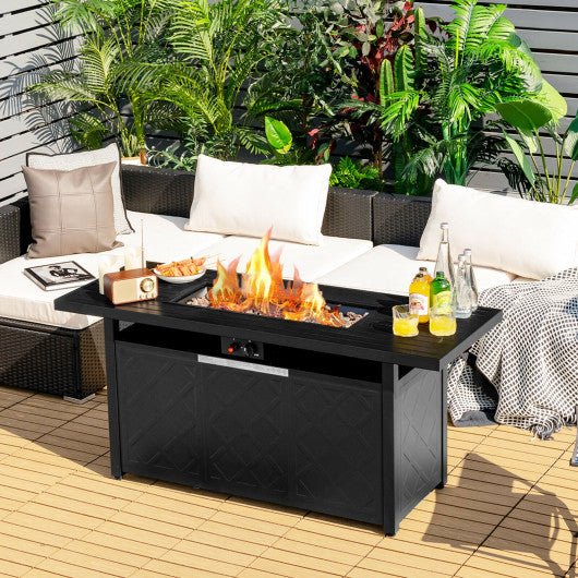  - 57 Inch 50 000 BTU Rectangular Propane Outdoor Fire Pit Table - Outdoor Style Company