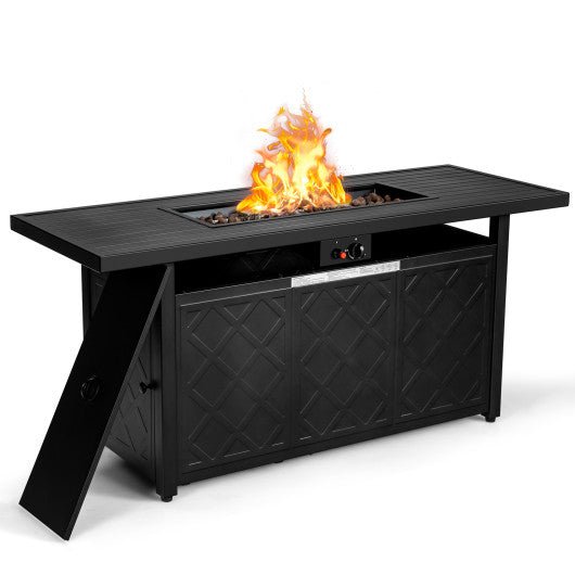  - 57 Inch 50 000 BTU Rectangular Propane Outdoor Fire Pit Table - Outdoor Style Company