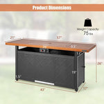  - 57 Inch 50 000 BTU Rectangular Propane Outdoor Fire Pit Table - Outdoor Style Company