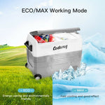  - 58 Quarts Car Refrigerator Portable RV Freezer Dual Zone with Wheel - Outdoor Style Company