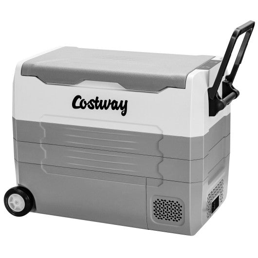  - 58 Quarts Car Refrigerator Portable RV Freezer Dual Zone with Wheel - Outdoor Style Company