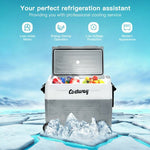  - 58 Quarts Car Refrigerator Portable RV Freezer Dual Zone with Wheel - Outdoor Style Company