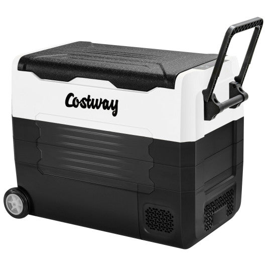  - 58 Quarts Car Refrigerator Portable RV Freezer Dual Zone with Wheel - Outdoor Style Company