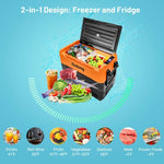  - 58 Quarts Car Refrigerator Portable RV Freezer Dual Zone with Wheel - Outdoor Style Company