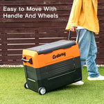  - 58 Quarts Car Refrigerator Portable RV Freezer Dual Zone with Wheel - Outdoor Style Company