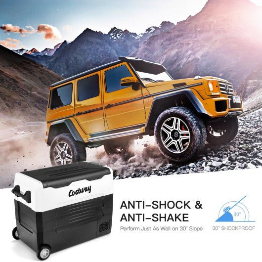  - 58 Quarts Car Refrigerator Portable RV Freezer Dual Zone with Wheel - Outdoor Style Company