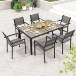  - 59 x 35 Inch Large Outdoor Rectangle Dining Table with Metal Legs - Outdoor Style Company