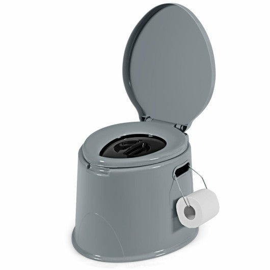  - 5L Portable Travel Toilet with Paper Holder for Outdoor - Outdoor Style Company
