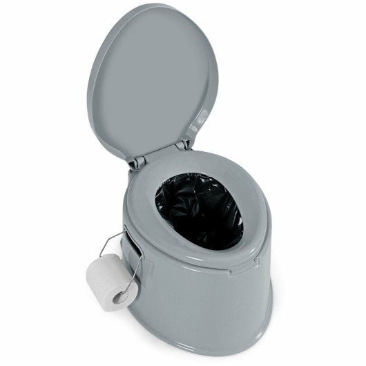  - 5L Portable Travel Toilet with Paper Holder for Outdoor - Outdoor Style Company