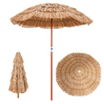  - 6 Feet Thatched Patio Umbrella with Tilt Design and Carrying Bag - Outdoor Style Company