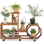  - 6 - Layer Wooden Plant Stand for 8 Pots - Outdoor Style Company