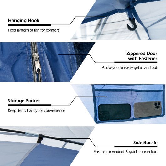  - 6 - Person Large Camping Dome Tent with Screen Room Porch and Removable Rainfly - Outdoor Style Company