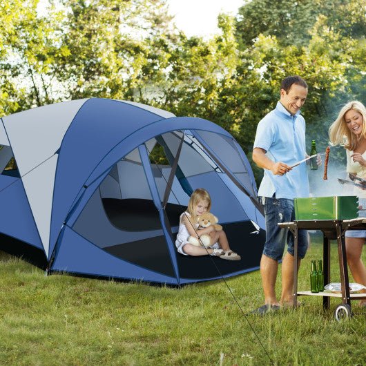  - 6 - Person Large Camping Dome Tent with Screen Room Porch and Removable Rainfly - Outdoor Style Company