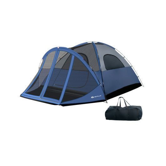  - 6 - Person Large Camping Dome Tent with Screen Room Porch and Removable Rainfly - Outdoor Style Company