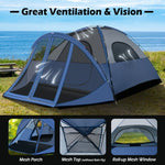  - 6 - Person Large Camping Dome Tent with Screen Room Porch and Removable Rainfly - Outdoor Style Company