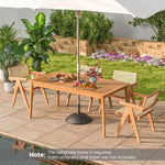  - 6 - Person Outdoor Acacia Wood Rectangular Bistro Dining Table - Outdoor Style Company