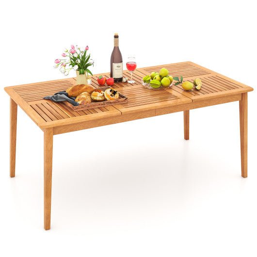  - 6 - Person Outdoor Acacia Wood Rectangular Bistro Dining Table - Outdoor Style Company