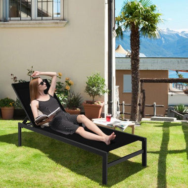  - 6 - Position Chaise Lounge Chairs with Rustproof Aluminium Frame - Outdoor Style Company