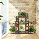  - 6 - Tier Flower Wood Stand Plant Display Rack Storage Shelf - Outdoor Style Company