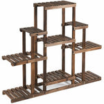  - 6 - Tier Flower Wood Stand Plant Display Rack Storage Shelf - Outdoor Style Company