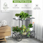  - 6 - Tier Garden Cart Flower Rack Display Decor Pot Plant Holder - Outdoor Style Company