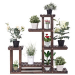  - 6 - Tier Garden Wooden Plant Flower Stand Shelf for Multiple Plants Indoor or Outdoor - Outdoor Style Company