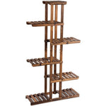  - 6 Tier Garden Wooden Shelf Storage Plant Rack Stand - Outdoor Style Company