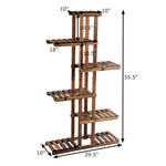  - 6 Tier Garden Wooden Shelf Storage Plant Rack Stand - Outdoor Style Company