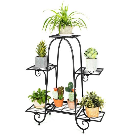  - 6 - Tier Plant Stand with Adjustable Foot Pads - Outdoor Style Company