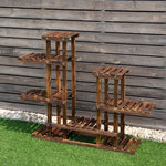  - 6 Tier Wooden Shelf Storage Plant Rack Stand - Outdoor Style Company