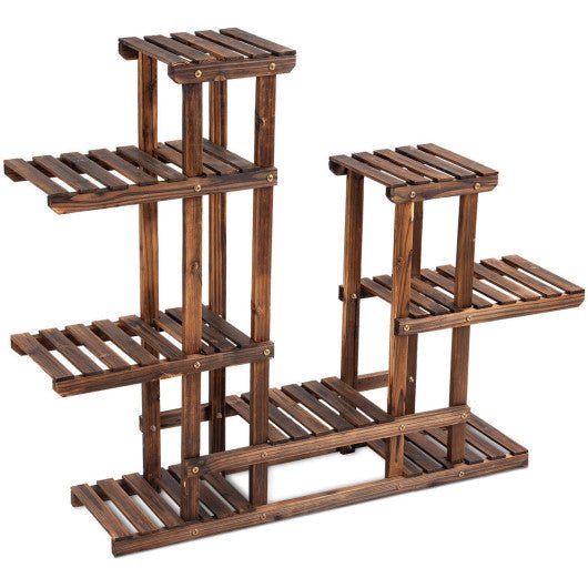  - 6 Tier Wooden Shelf Storage Plant Rack Stand - Outdoor Style Company