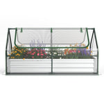  - 6 x 3 x 3 Feet Galvanized Raised Garden Bed with Greenhouse - Outdoor Style Company