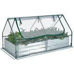  - 6 x 3 x 3 Feet Galvanized Raised Garden Bed with Greenhouse - Outdoor Style Company