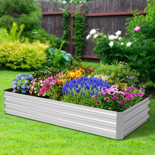  - 6 x 3 x 3 Feet Galvanized Raised Garden Bed with Greenhouse - Outdoor Style Company