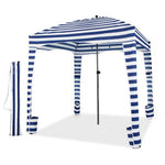  - 6 x 6 Feet Foldable Beach Cabana Tent with Carrying Bag and Detachable Sidewall - Outdoor Style Company