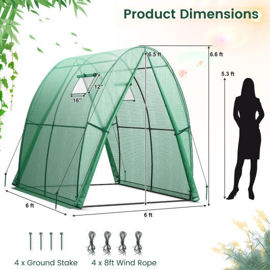  - 6 x 6 x 6.6 FT Outdoor Wall - in Tunnel Greenhouse - Outdoor Style Company