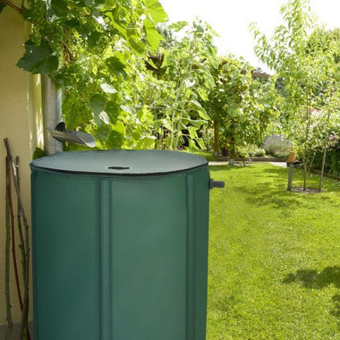 - 60 Gallon Portable Collapsible Rain Barrel Water Collector for Watering - Outdoor Style Company