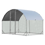  - 6.2 Feet/12.5 Feet/19 FeetLarge Metal Chicken Coop Outdoor Galvanized Dome Cage with Cover - Outdoor Style Company