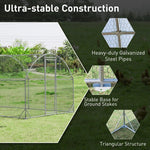  - 6.2 Feet/12.5 Feet/19 FeetLarge Metal Chicken Coop Outdoor Galvanized Dome Cage with Cover - Outdoor Style Company