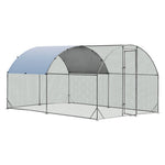  - 6.2 Feet/12.5 Feet/19 FeetLarge Metal Chicken Coop Outdoor Galvanized Dome Cage with Cover - Outdoor Style Company