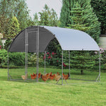  - 6.2 Feet/12.5 Feet/19 FeetLarge Metal Chicken Coop Outdoor Galvanized Dome Cage with Cover - Outdoor Style Company