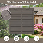  - 62 Gallon Outdoor Trash Can Waterproof Double Bin with Tiered Lid and Drip Tray - Outdoor Style Company