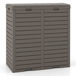  - 62 Gallon Outdoor Trash Can Waterproof Double Bin with Tiered Lid and Drip Tray - Outdoor Style Company