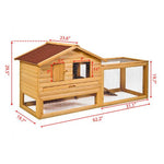  - 62 Inch Backyard Wooden Hutch Coop House - Outdoor Style Company