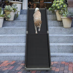  - 63 Feet Upgrade Folding Pet Ramp Portable Dog Ramp with Steel Frame - Outdoor Style Company