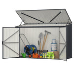  - 6.3 x 2.8 FT Metal Outdoor Storage Shed Rustproof Steel Tool Shed with Lockable Door - Outdoor Style Company