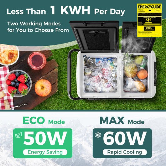  - 64QT Portable Compressor Fridge Freezer for Vehicles Camping Travel Truck RV Boat - Outdoor Style Company